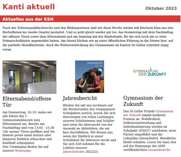 Kanti Aktuell Oktober 2023