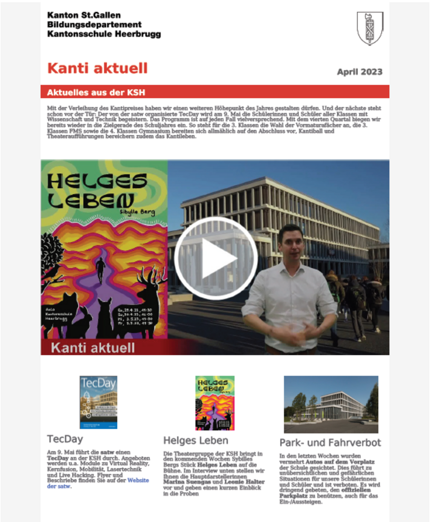 «Kanti aktuell» April 2023