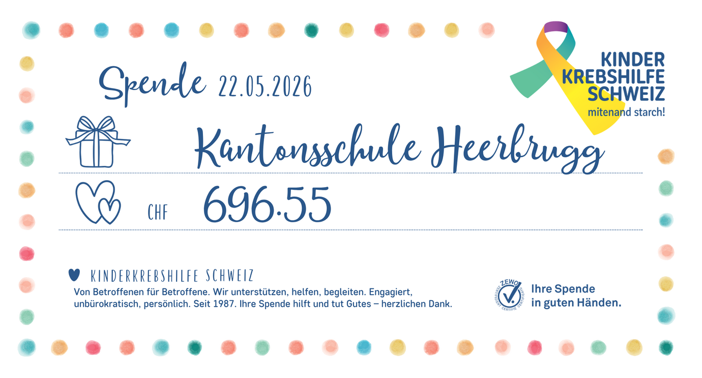 Spendensammlung anlässlich des Kantikonzerts