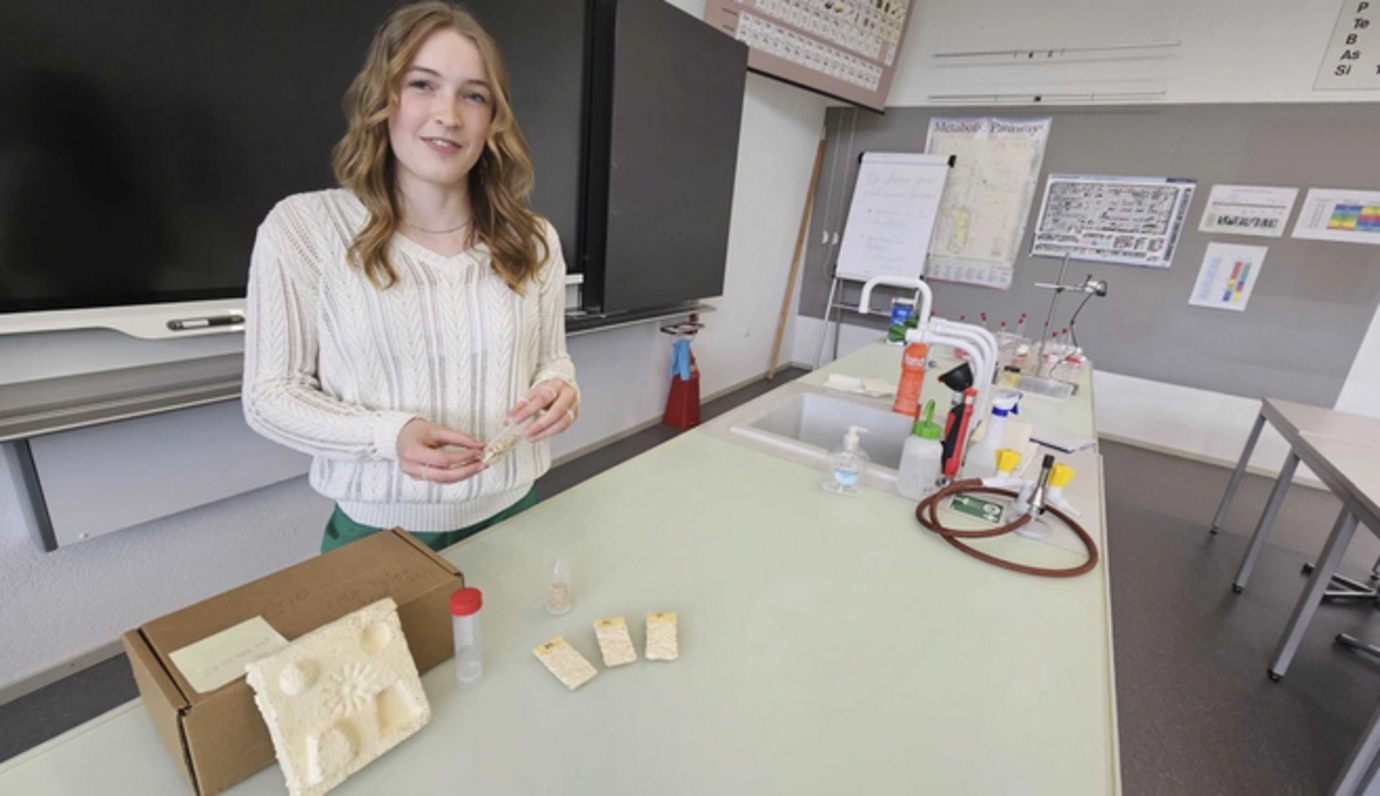 Tabea Eisels Maturaarbeit zum Thema Pilze als Verpackungs- und Isolationsmaterial.