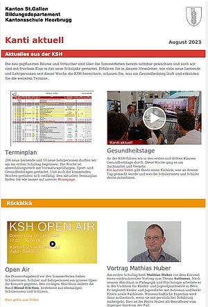 «Kanti aktuell» August 2023