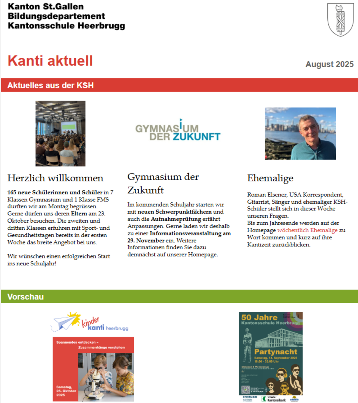 Kanti Aktuell August 2025